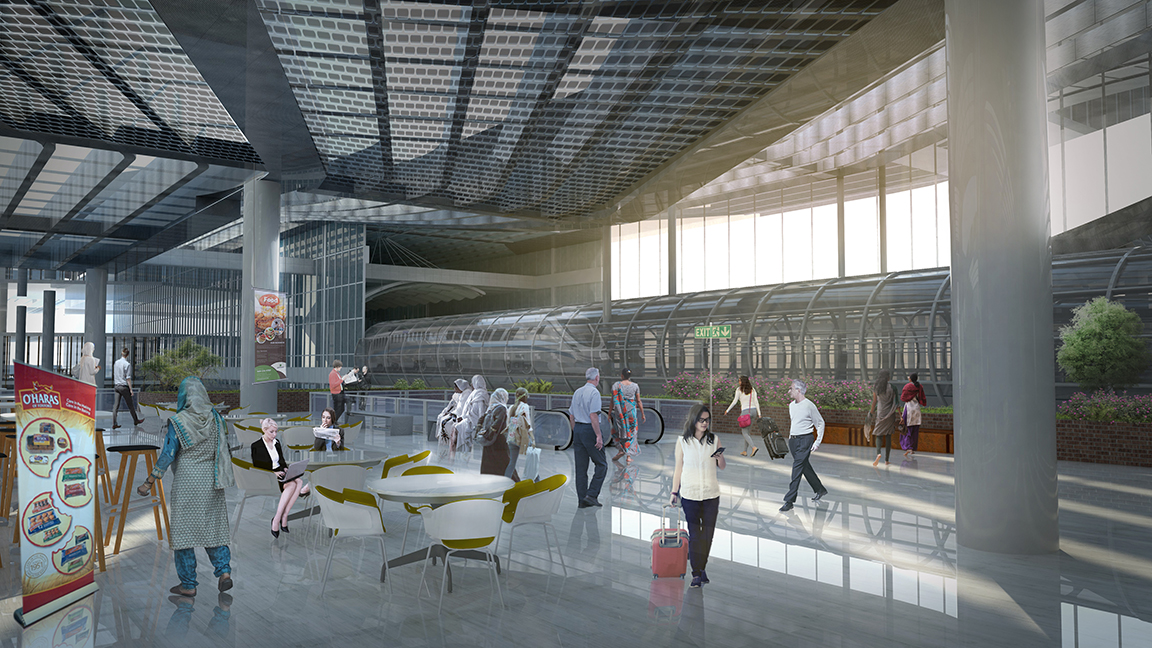 Central transit lobby where movement, waiting, and everyday urban life intersect.