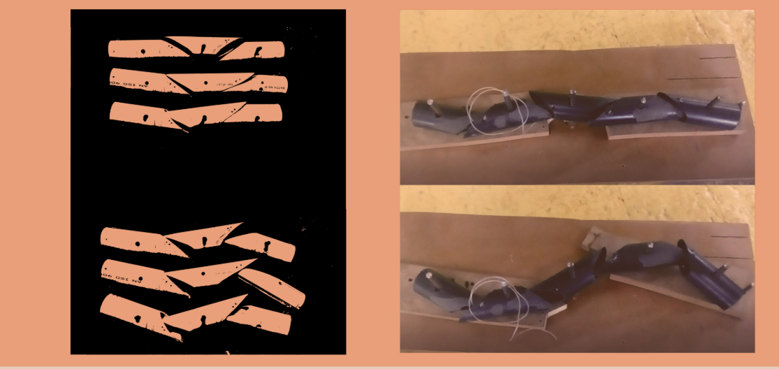Concept sketch & prototype – Early exploration of movement logic and synchronized open–close mechanisms.