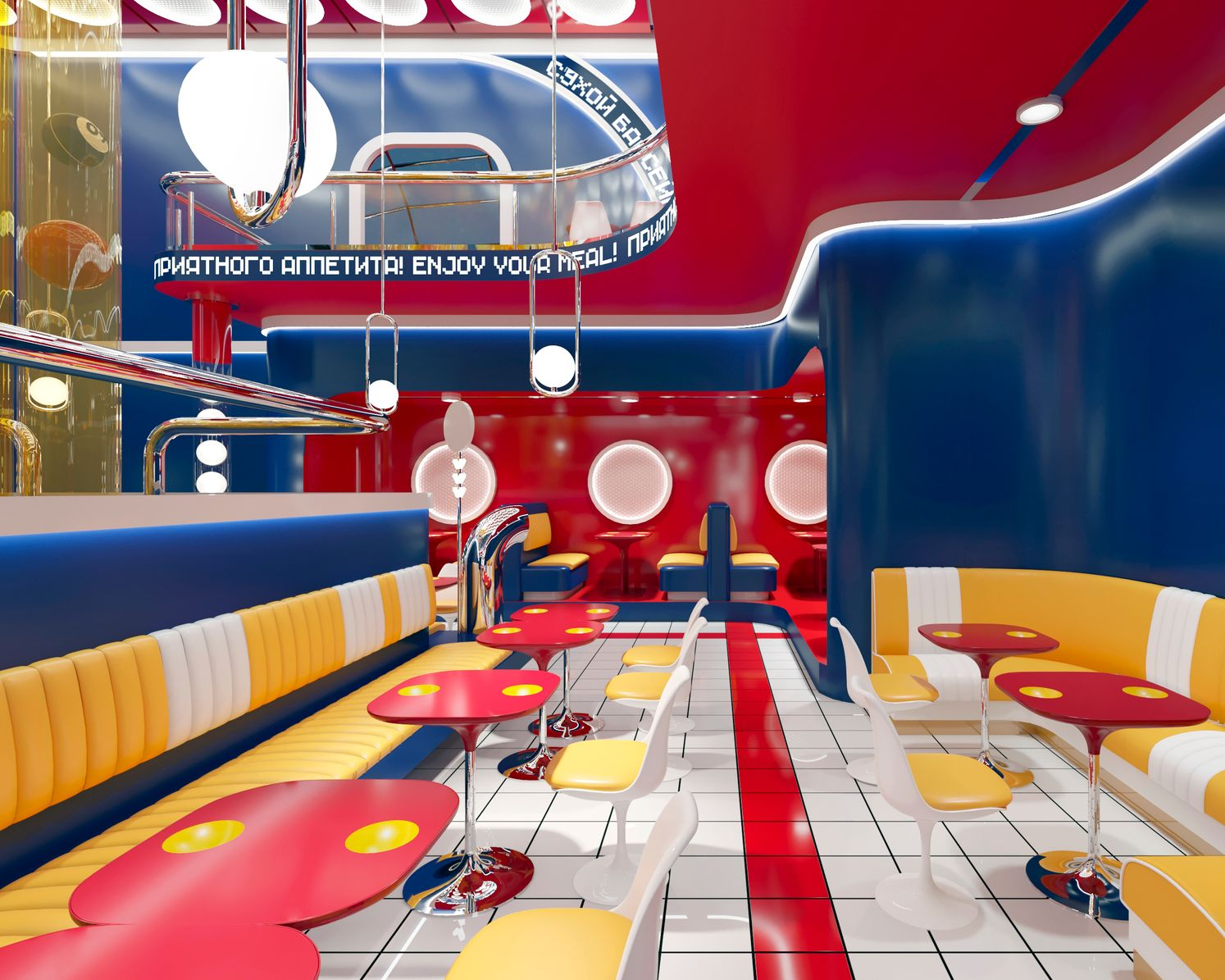 Automation-driven dining spaces designed for interaction, visibility, and engagement.