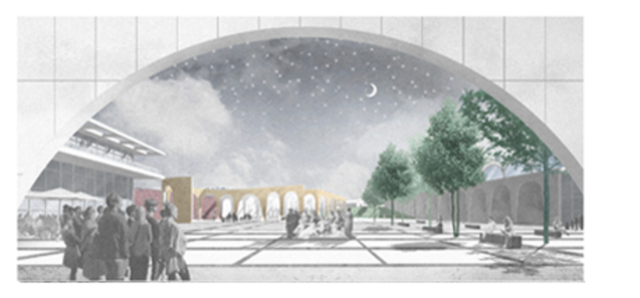 Landscape-driven circulation integrating recreation, movement, and ecology.