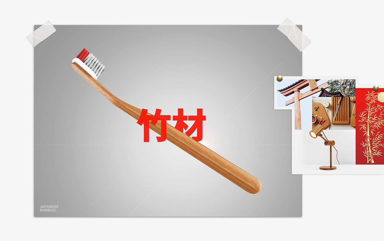 Japanese bamboo handle inspired by traditional craft, emphasizing warmth, tactility, and natural longevity.