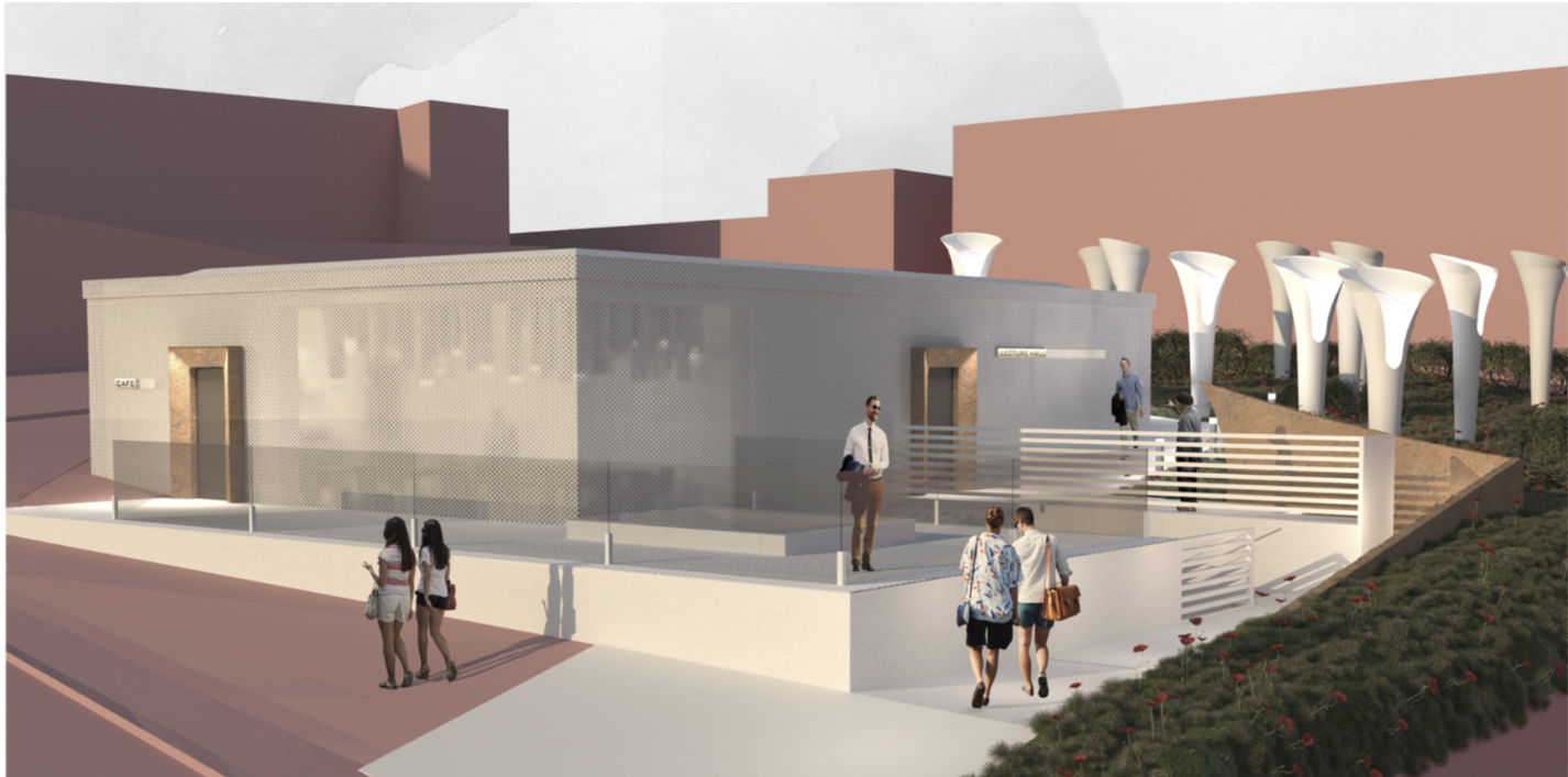 A restrained museum volume embedded within Matera’s historic fabric, using sculpted light guides to animate the public realm.