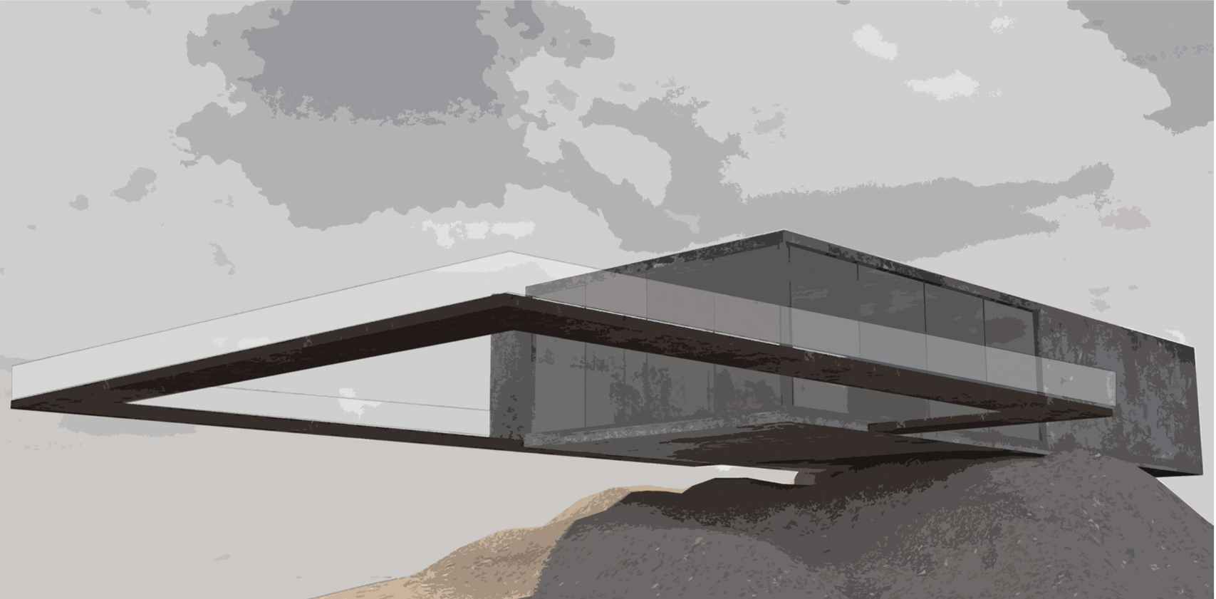 The junction point lookout emerging from the terrain, offering a contemplative pause along the trail.