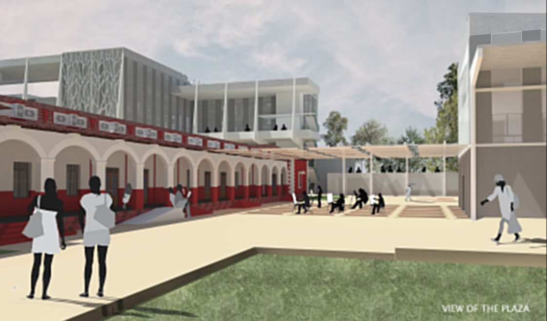 Civic Plaza View — Central public space designed to encourage interaction, gathering, and everyday civic life.