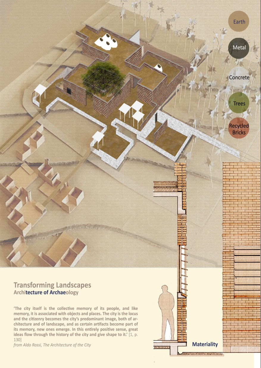 Sectional relationships revealing how architecture, excavation, and daily life coexist across ground and subterranean levels.