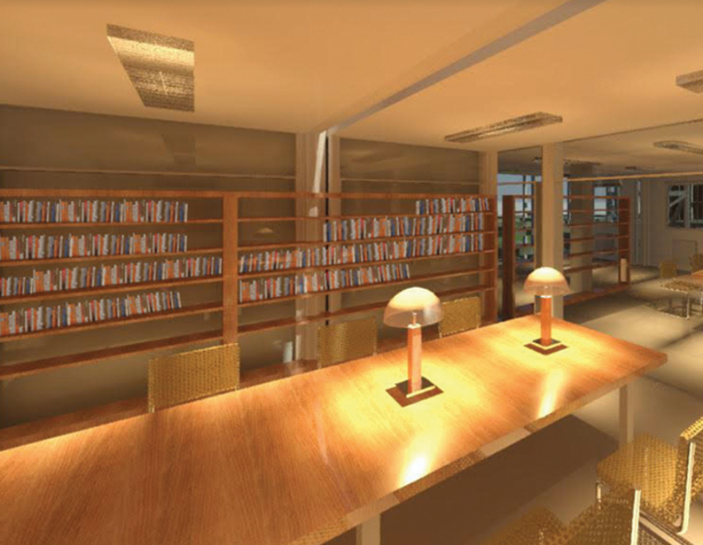 Quiet study areas where modular architecture supports concentration, light, and spatial continuity.