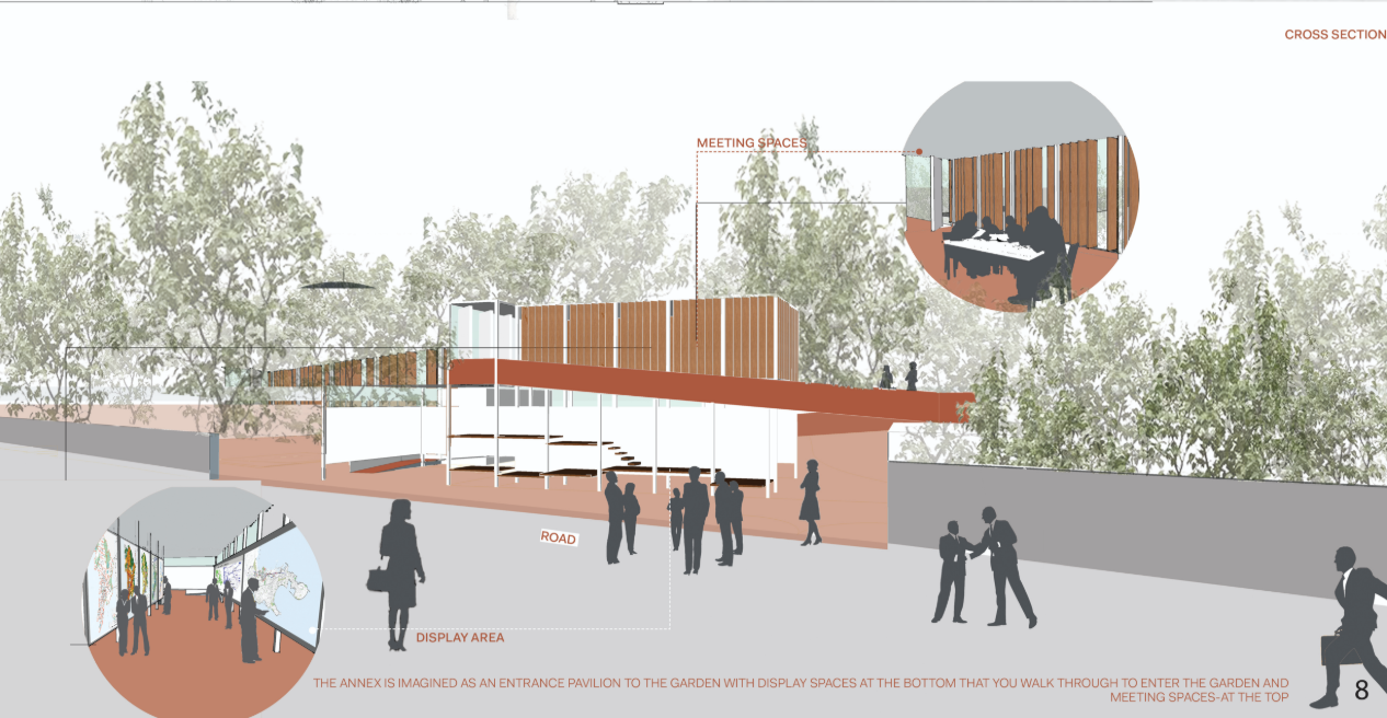 Exploded axonometric of the Area Councillor’s Office plug-in, embedding governance within everyday public infrastructure.