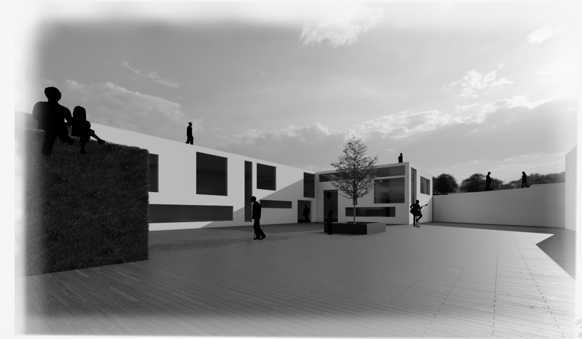 Informal courtyard spaces designed for dialogue, creativity, and spontaneous learning.