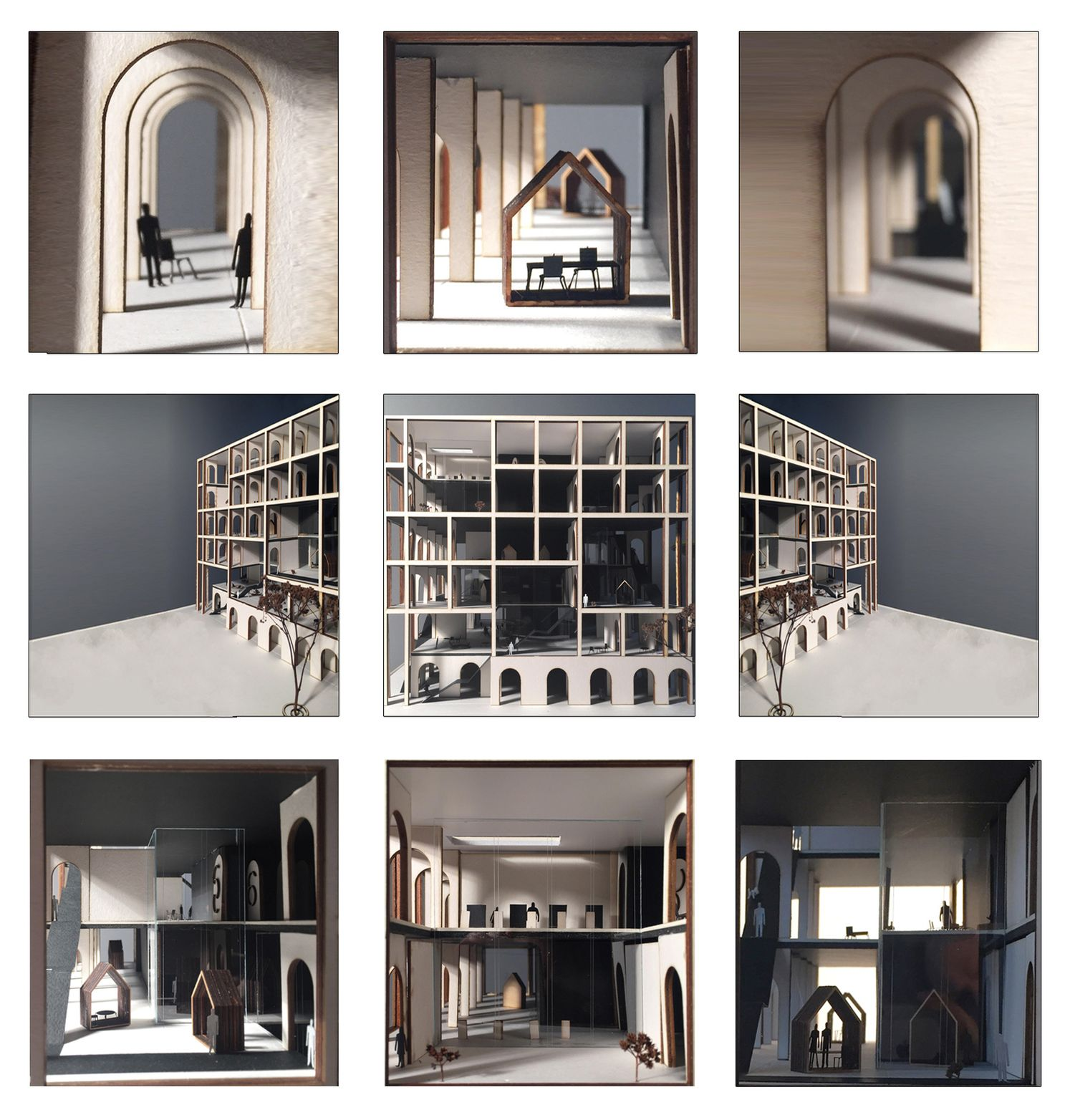 Framed views shaping spatial experience.