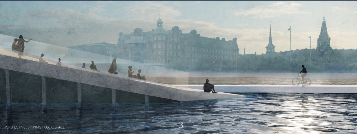 Pedestrian and cycling pathway encouraging sustainable urban mobility across the canal.