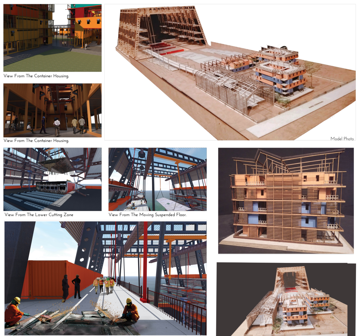 Physical model illustrating the full ship recycling masterplan.