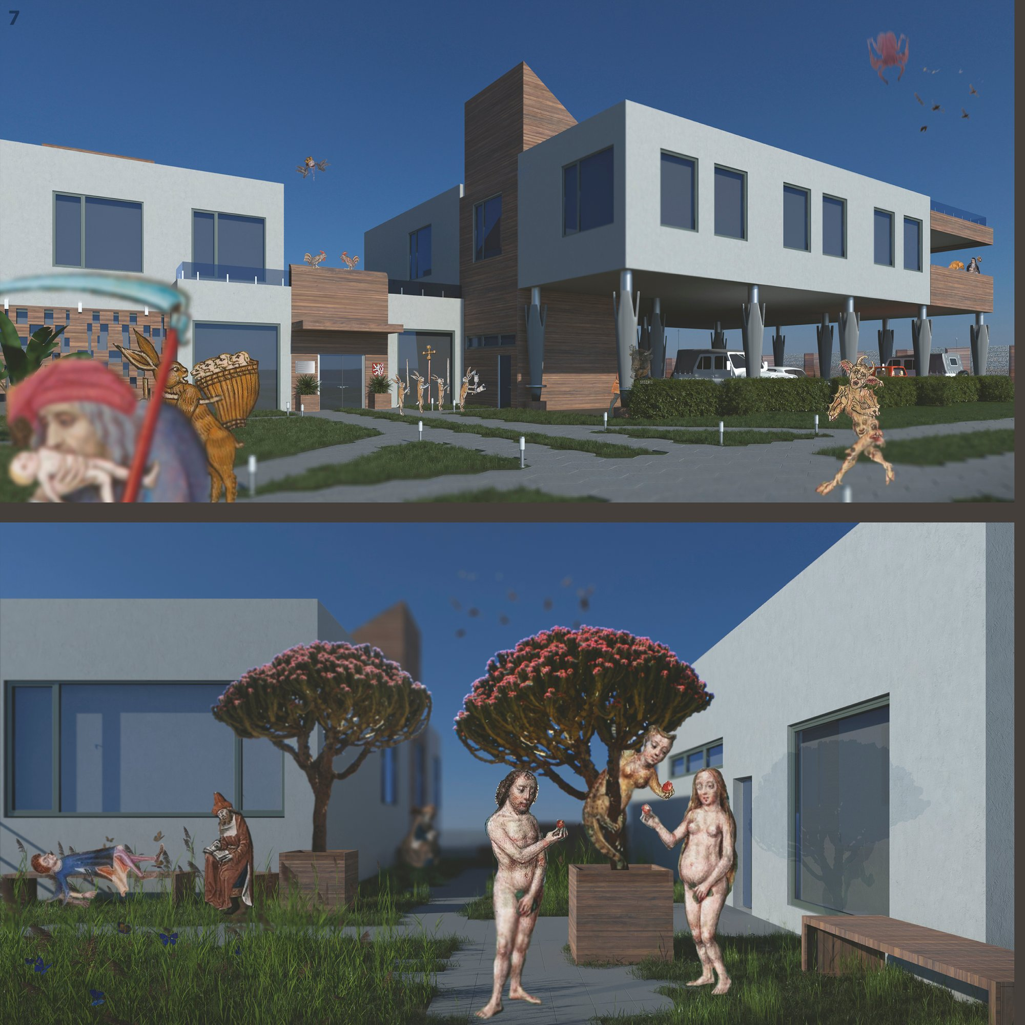  Façade patterns inspired by Czech Gothic motifs reinterpreted in a contemporary language.