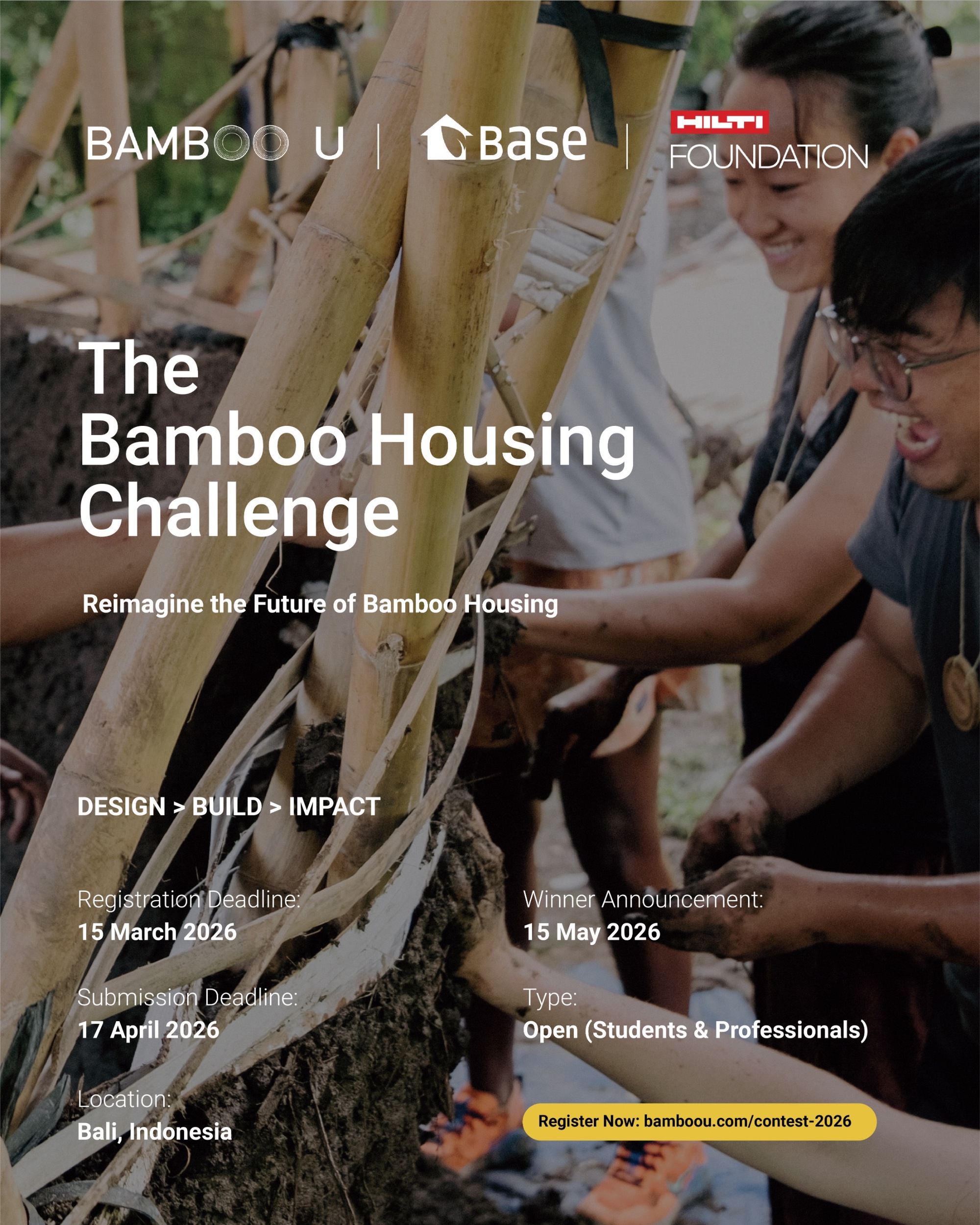 Bamboo U campus in Bali — where the winning design will be built