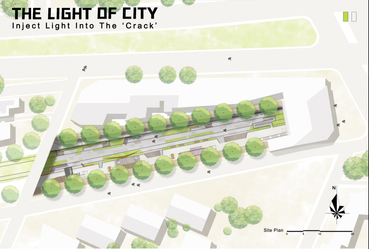Linear adaptive reuse strategy transforms La Petite Ceinture into a connected public corridor of green and social spaces.