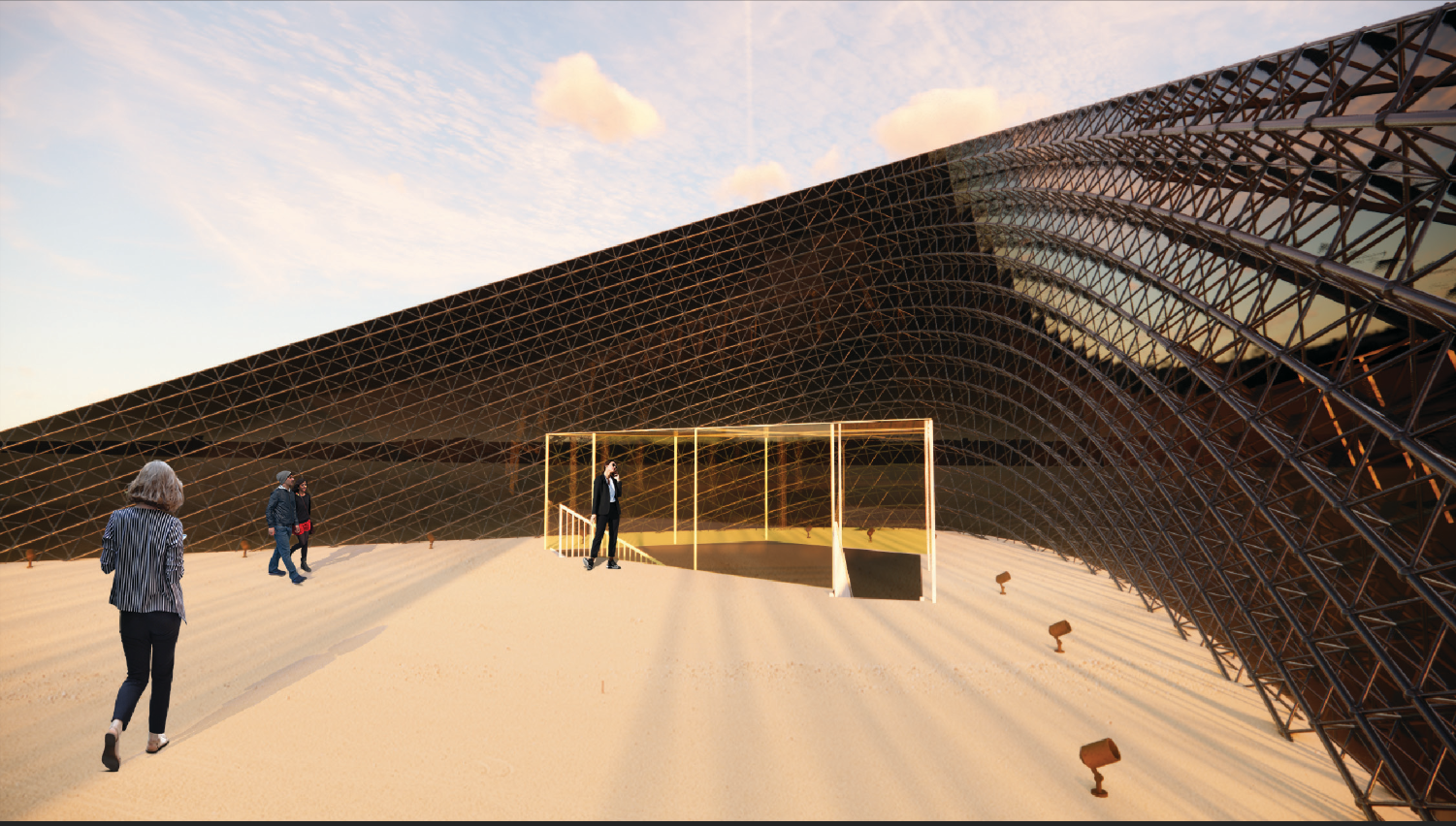 Parametric exterior shell integrating structure with solar performance