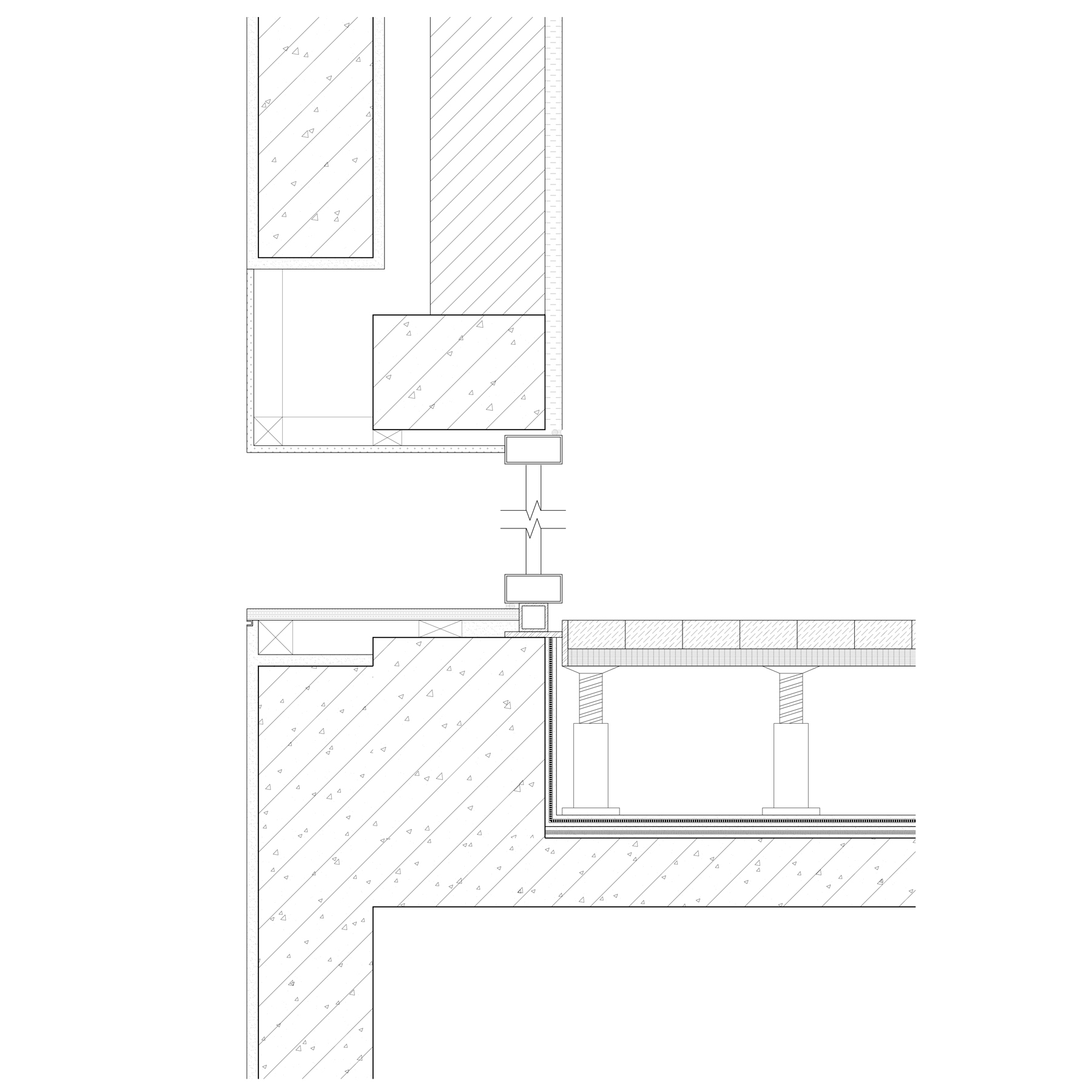 Detail drawing of window frame and wall assembly with horizontal ledge projection