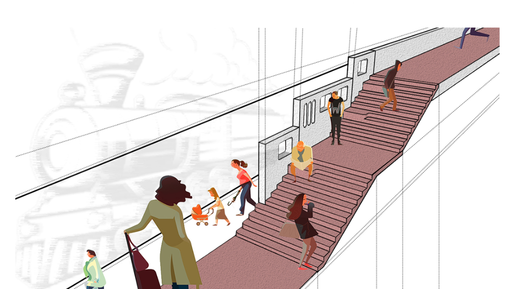 Stair-integrated pathways enhance vertical connectivity while embedding everyday movement into the design experience.