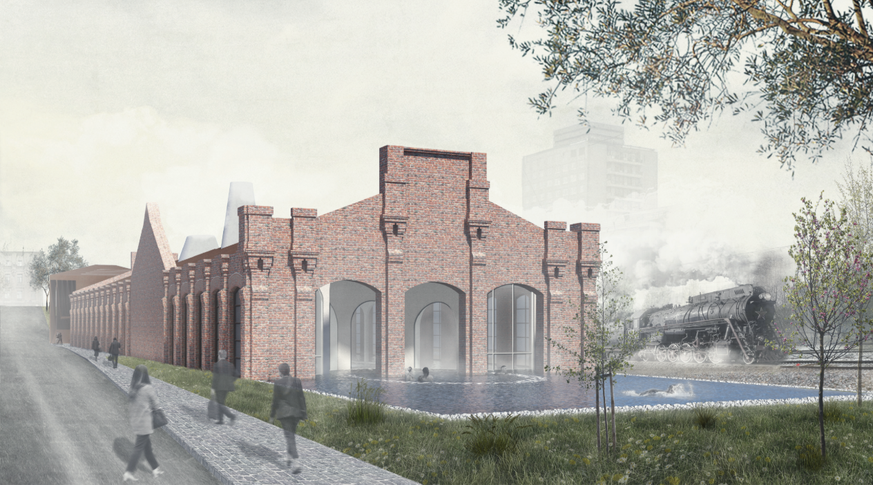 Adaptive reuse of the depot integrates landscape, water, and architecture into a unified public space.