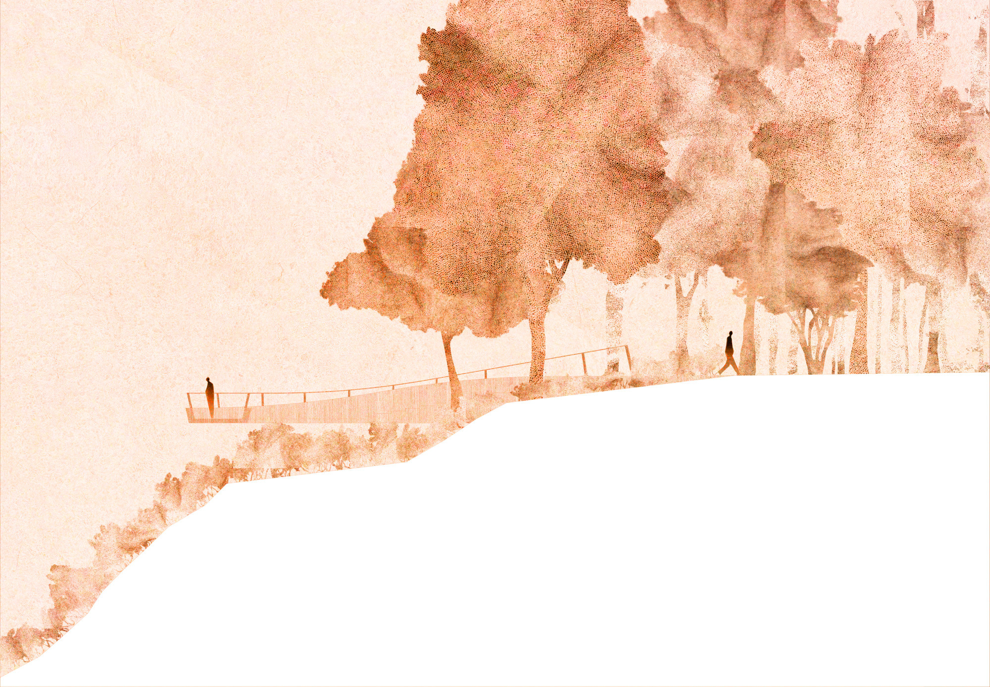 Section through the lookout