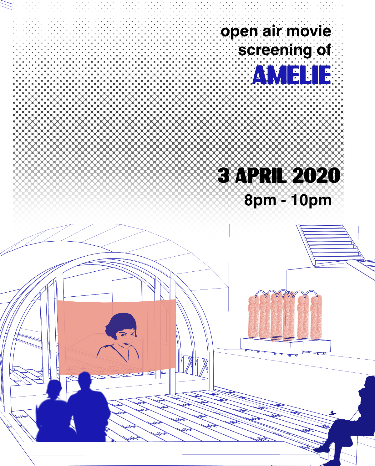  Open-air cinema redefines the railway as a cultural space for collective viewing and evening engagement.