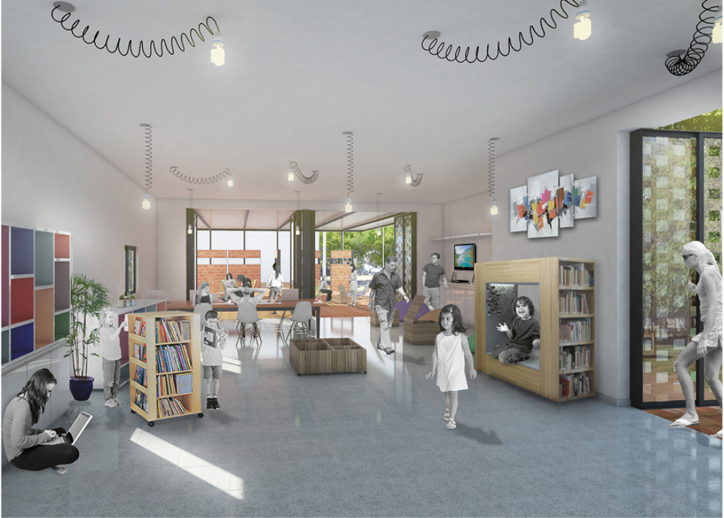 Flexible learning environment designed for informal education, collaboration, and creative exploration