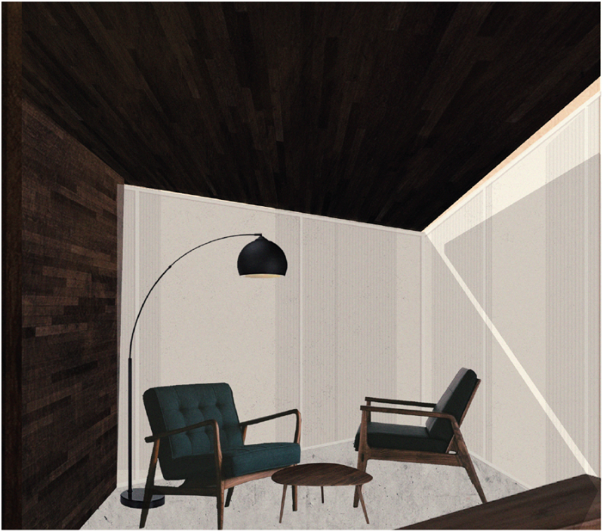The counselling room offers a quiet and intimate environment designed for emotional support and private conversations.