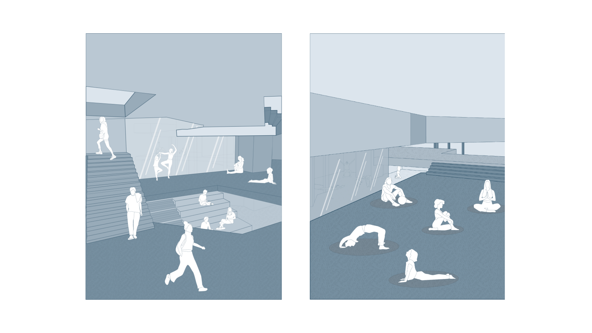 Scenario 01 & 02: The Amphitheater and The Yoga Area 