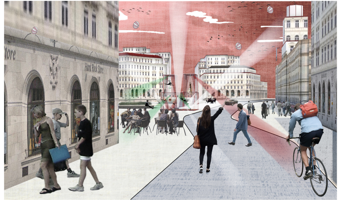 Street becomes stage as light, movement, and modules guide public interaction