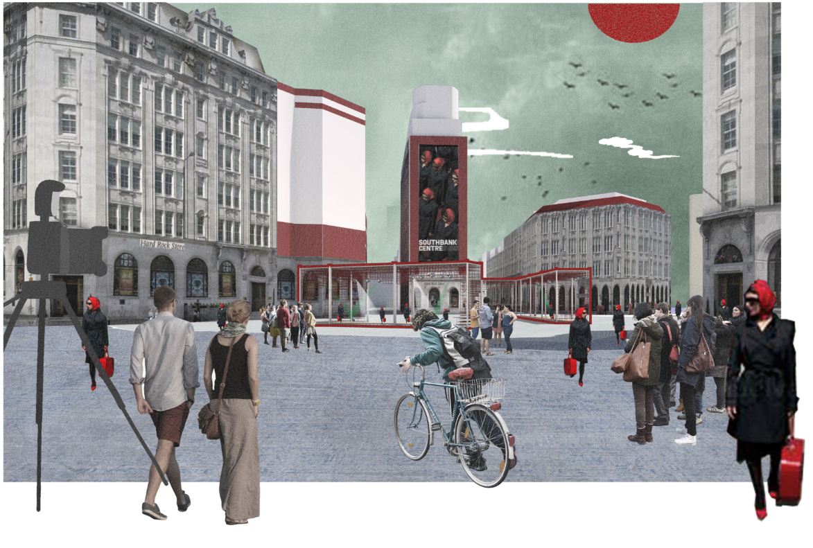 Central plaza activated by modular architecture, merging performance with daily urban life