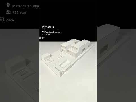 Cutaway axonometric model showing interior room divisions, courtyards and roof terraces in monochrome rendering