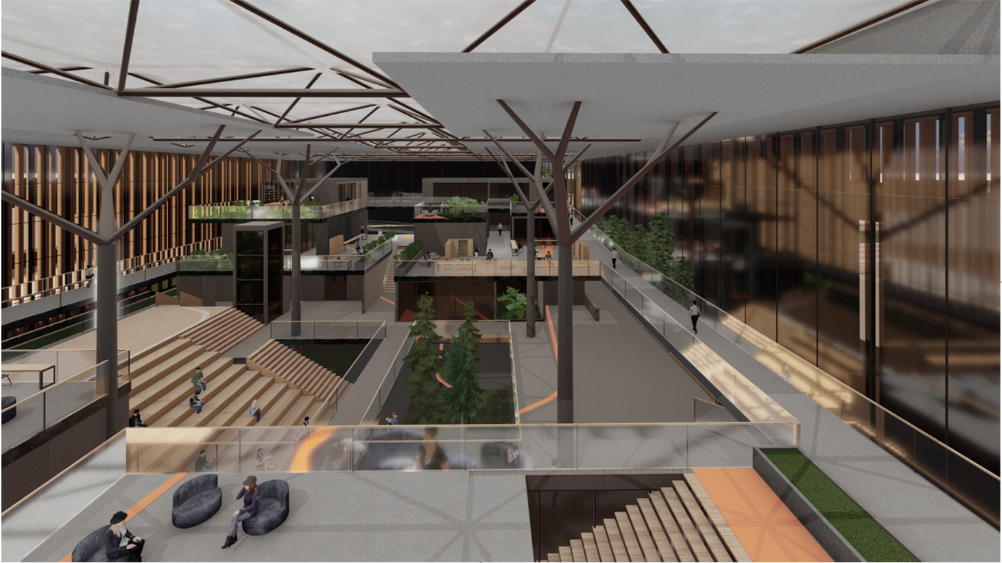 A dynamic educational environment inspired by Reggio Emilia principles and designed around movement and community.