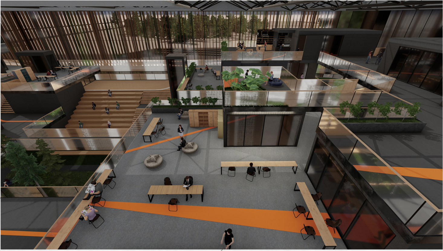 Contemporary educational architecture redefining the future of schools through openness, adaptability, and human-centered design.