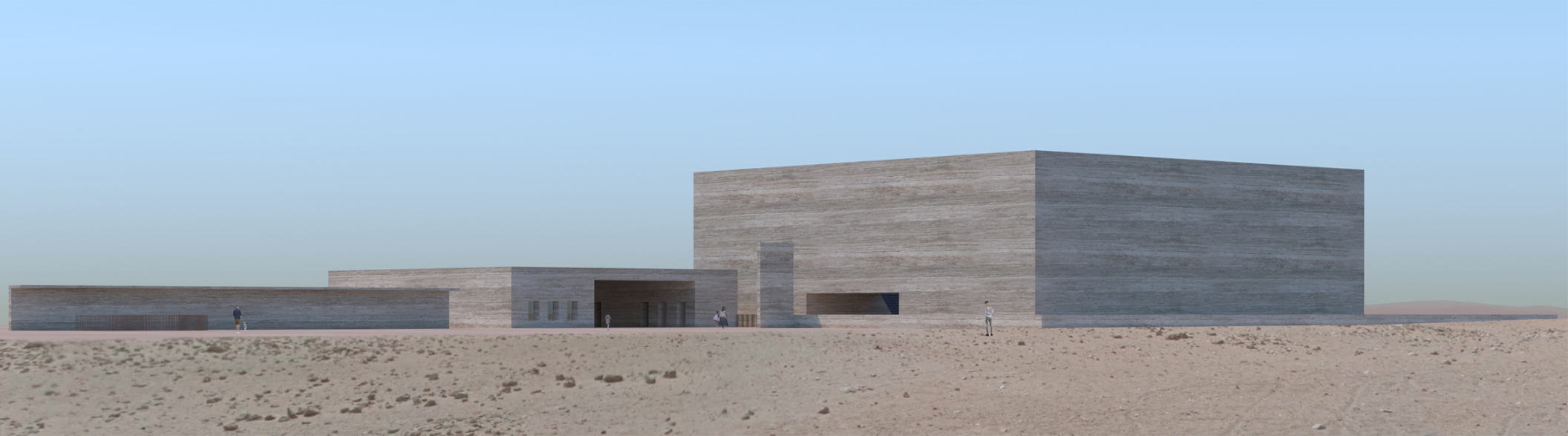 Narrow passage carving light and shadow into a spatial experience