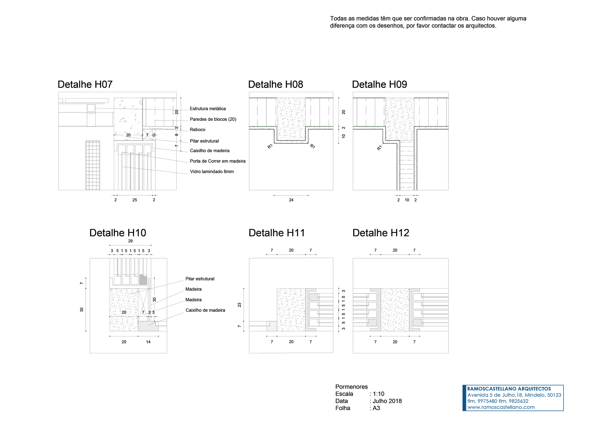Construction detail drawings showing wall sections with timber joists and metal cladding assemblies