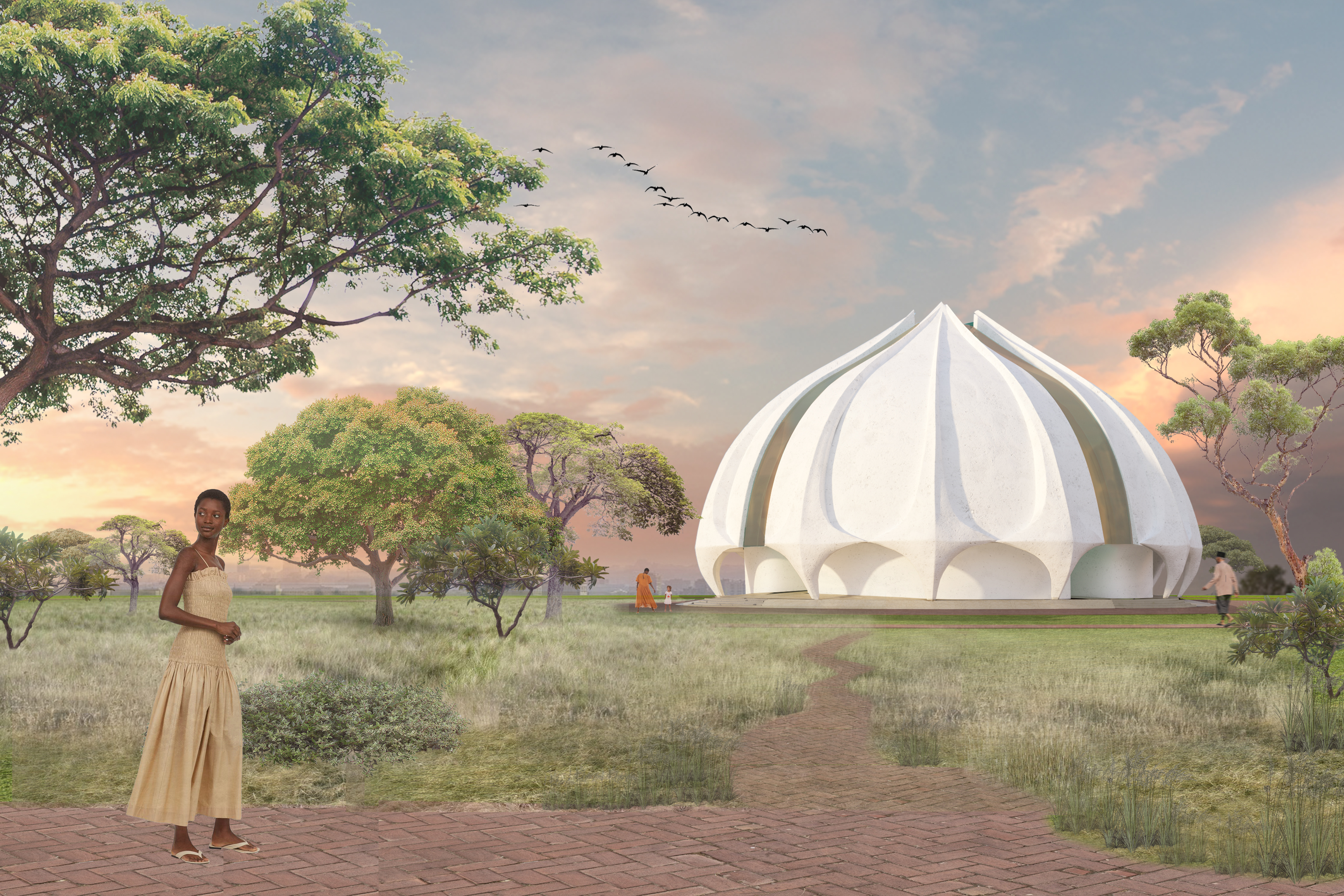 Eco-Chapel rises from a restored urban garden, blending sacred architecture with Addis Ababa’s green landscape.