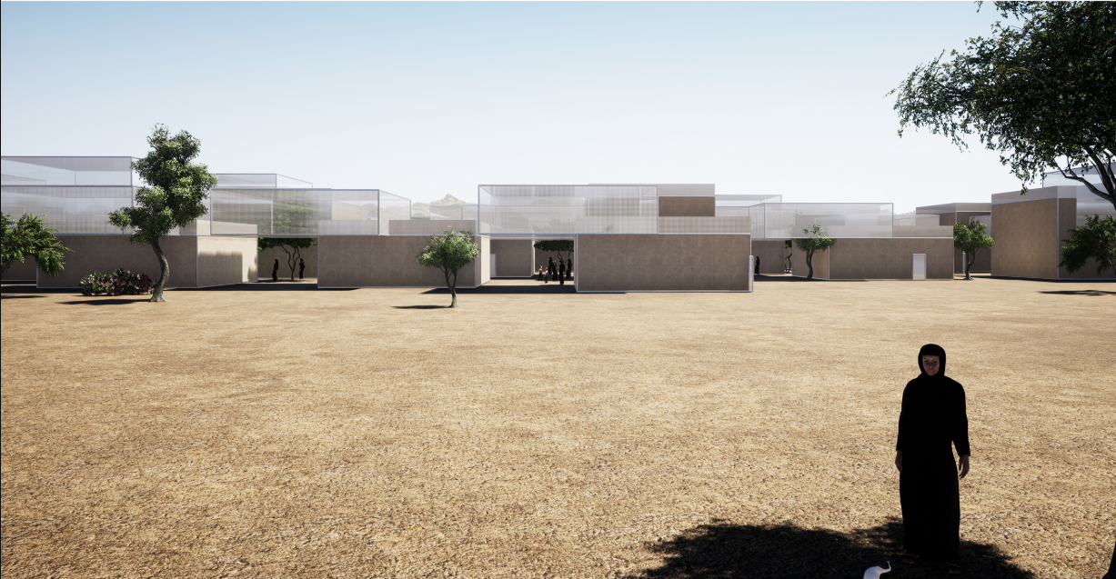 Low-rise Gen-House residences organized around open community spaces.