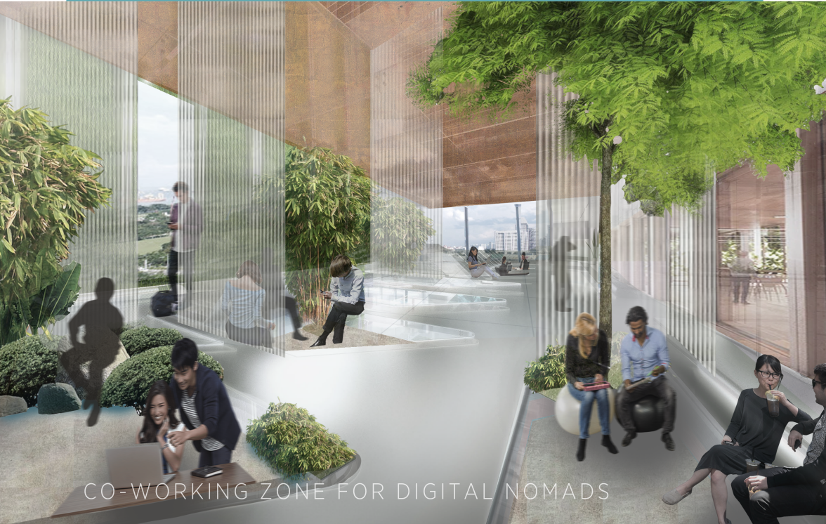 Biophilic co-working spaces create flexible, nature-rich work environments for digital nomads.