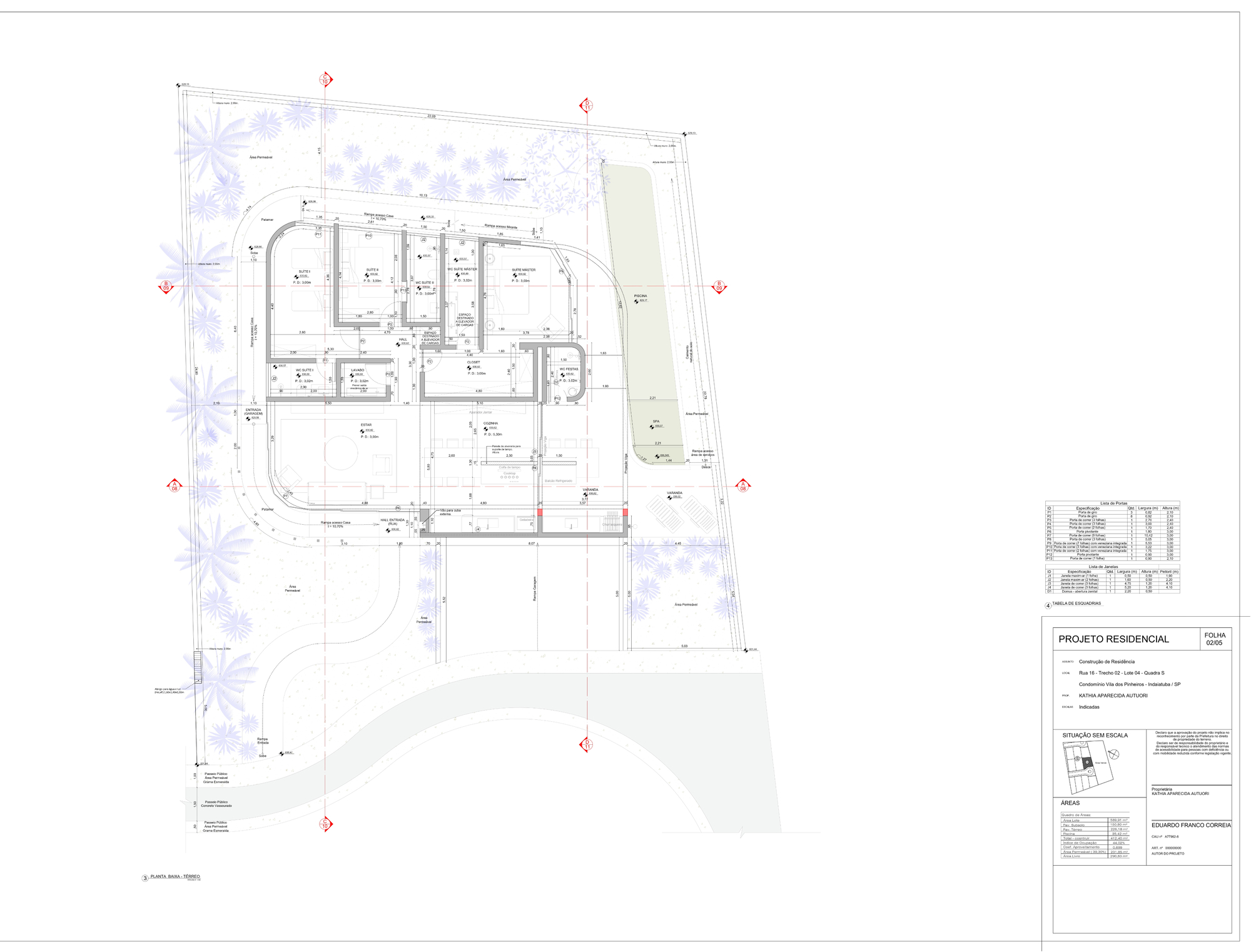 Floor plan drawing showing interior room layout and circulation paths