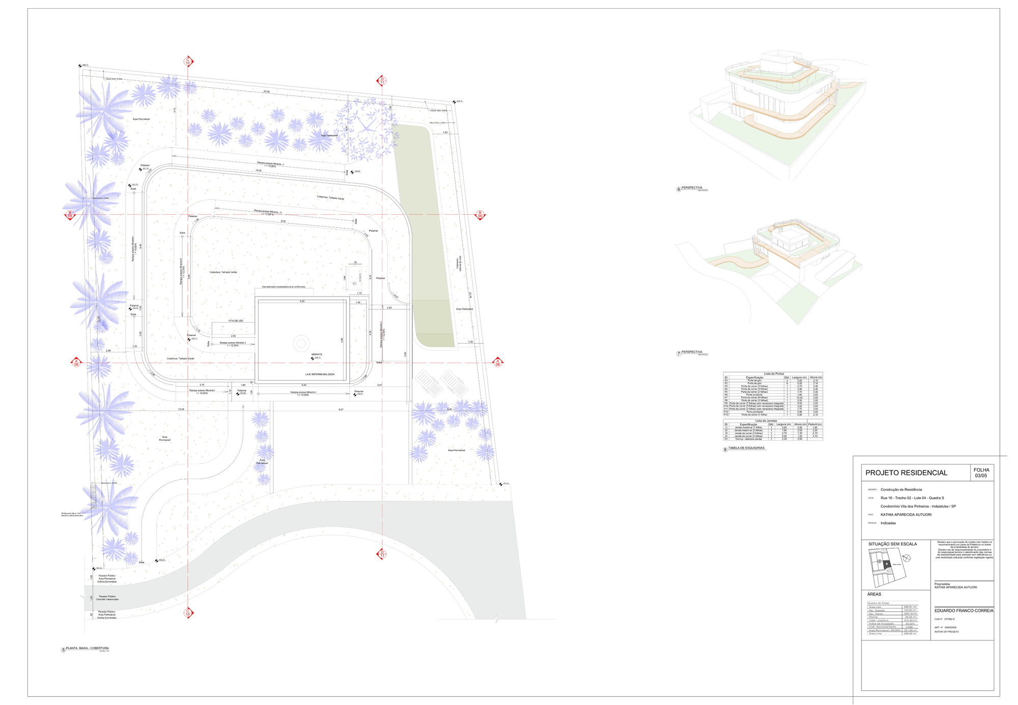Ground floor plan with accompanying axonometric diagrams of the massing