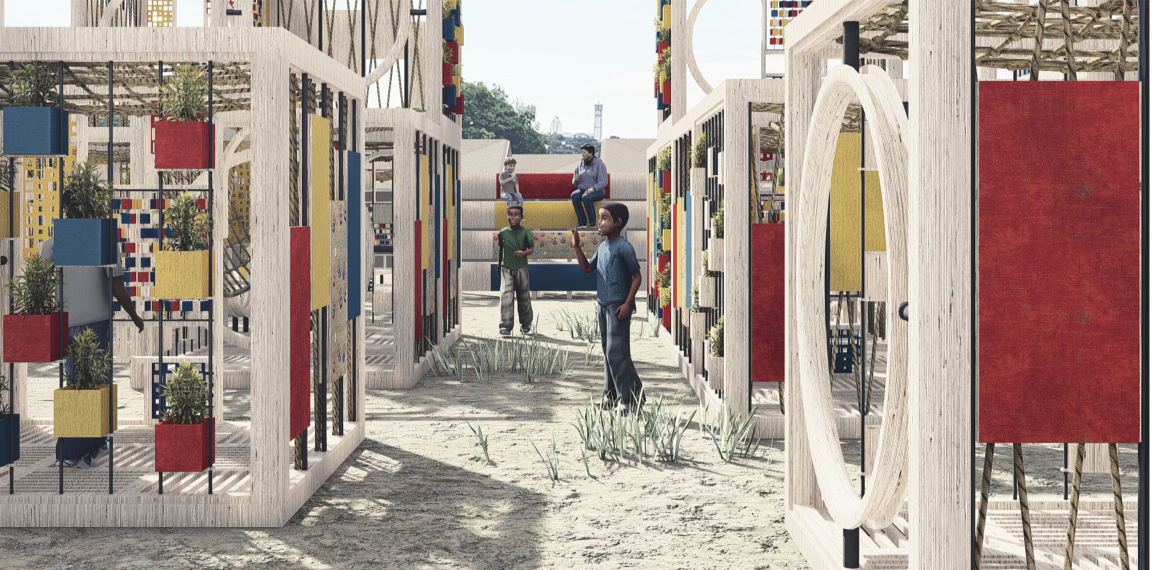 The Faith creates a hopeful modular playground where children learn, move, and imagine freely.