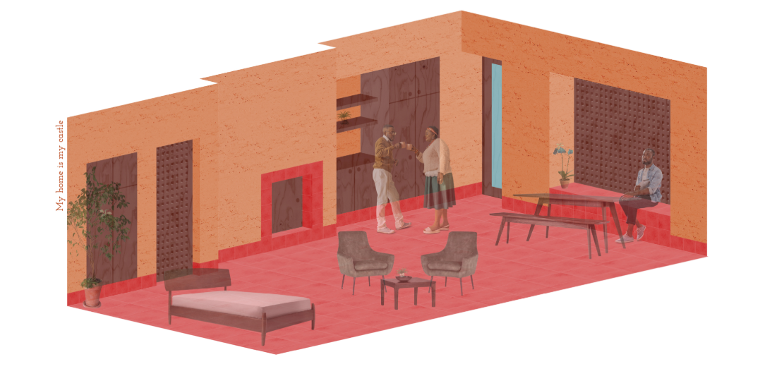 A warm, accessible interior offers residents a comfortable private home connected to the wider community.