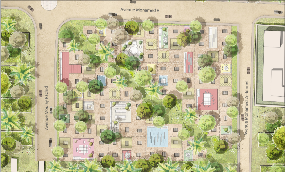 The Green Mosaic masterplan integrates housing, gardens, courtyards, and shared facilities within a dense green landscape.