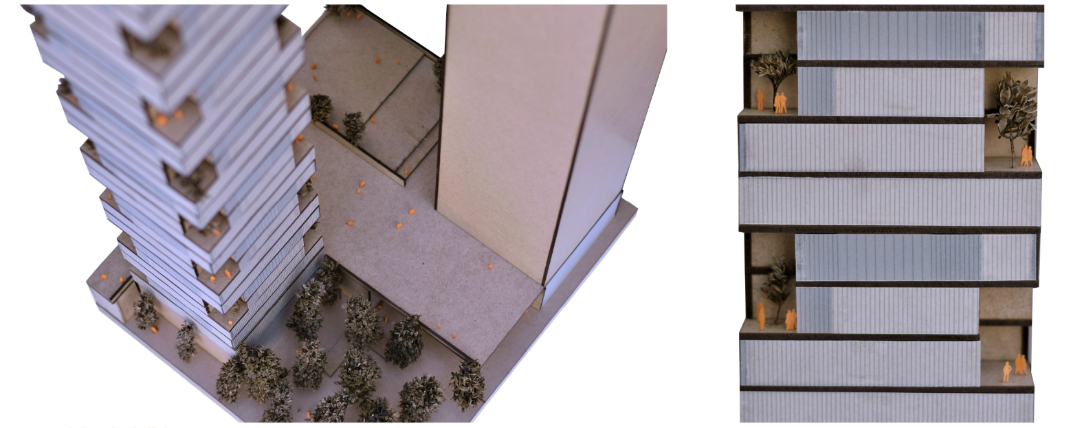 Physical models reveal the project's modular tower composition, showcasing dynamic massing and integrated green spaces within Singapore's dense skyline.