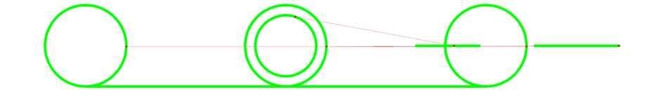 Fig. 7 Positioning of connecting rods for parameter value 0.000; source: own elaboration