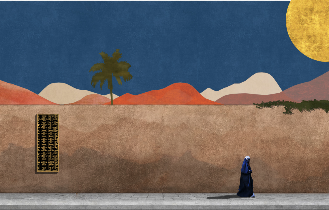 Earthen perimeter walls create a protected and dignified threshold for the Resile community.