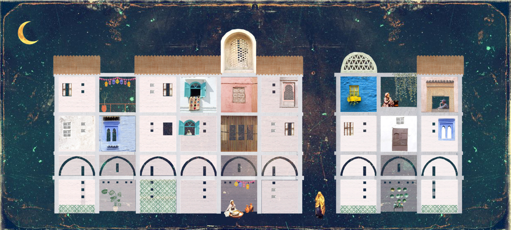 Adaptable housing façades transformed through long-term resident occupation.