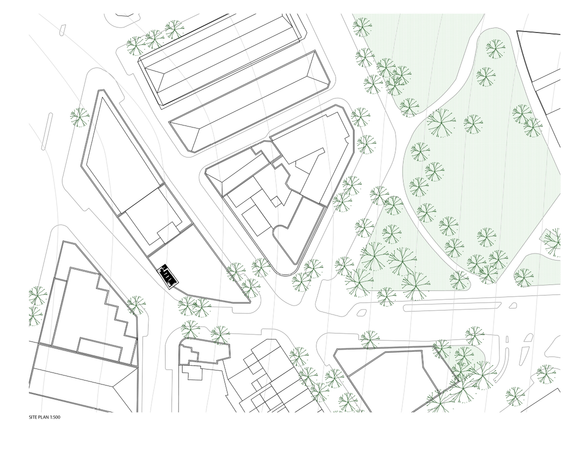 Site plan illustrating the project's strategic placement within the urban fabric of Surry Hills, Sydney.