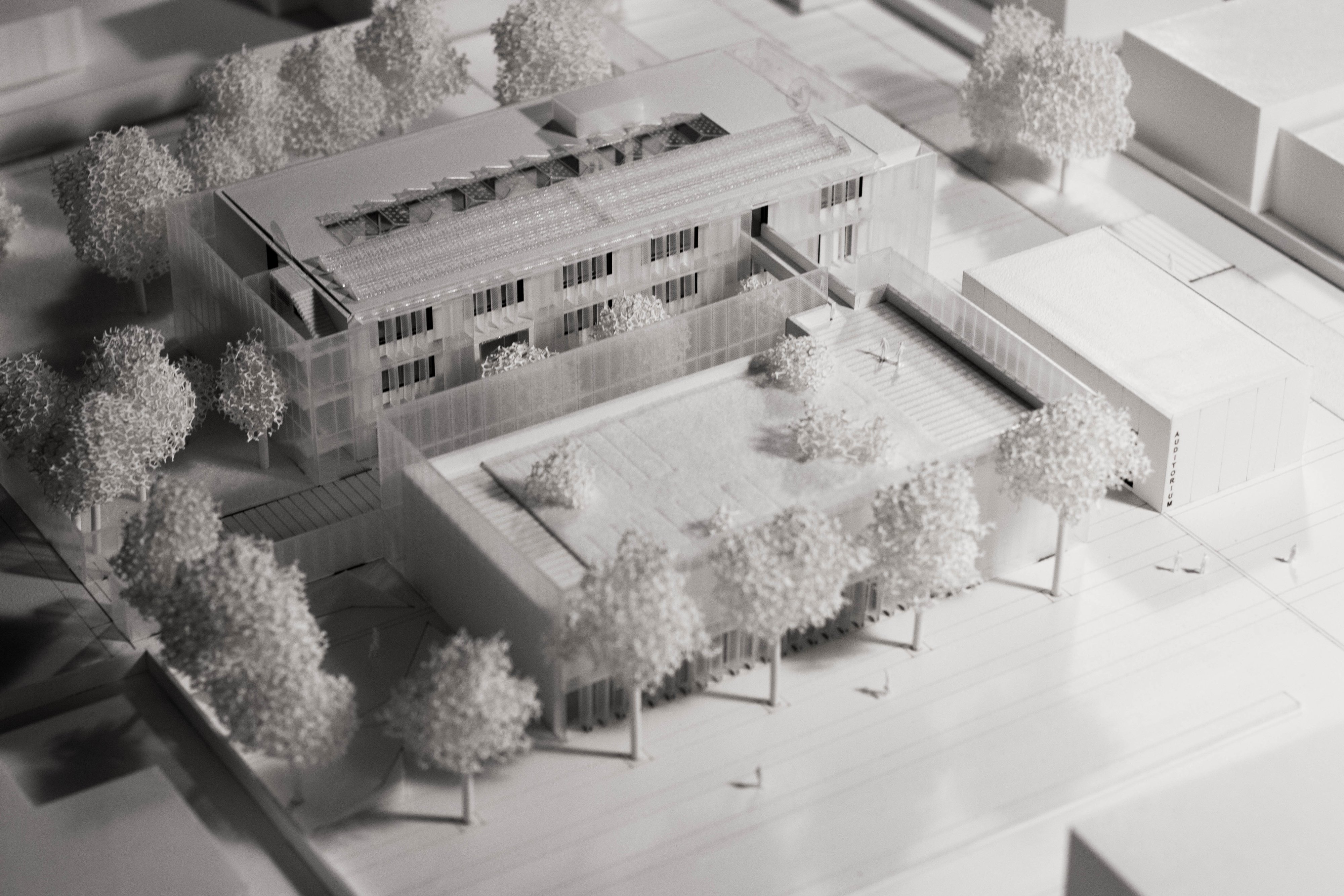 Model of the pavilion complex. Courtesy of Archisbang and Areaprogetti