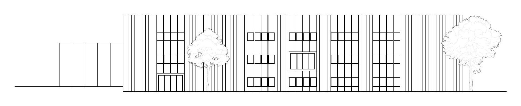 Elevation. Drawing: Archisbang and Areaprogetti