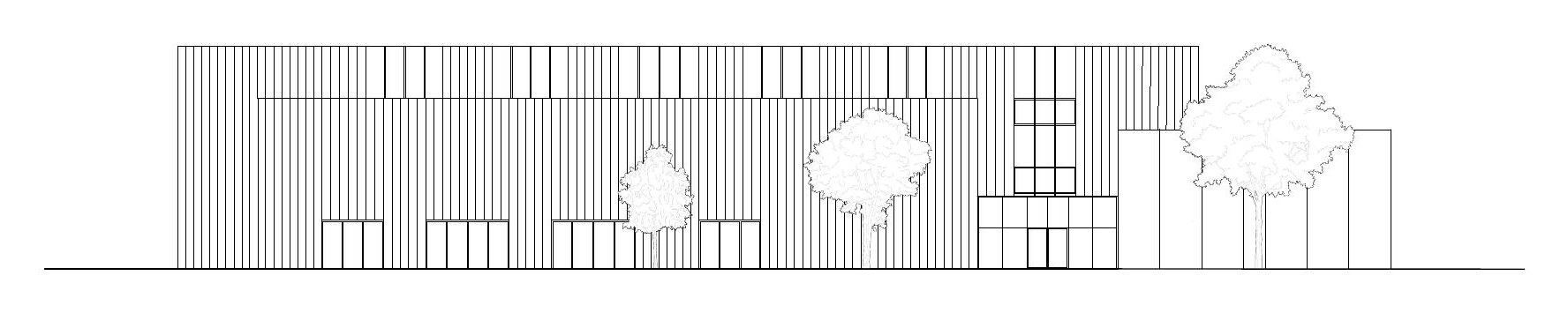 Elevation. Drawing: Archisbang and Areaprogetti